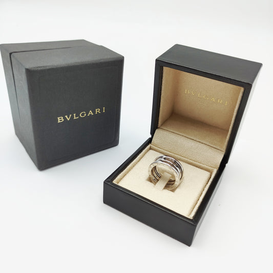 ANELLO BVLGARI BZERO1 A TRE FASCE IN ORO BIANCO MIS.51 18KT BG115