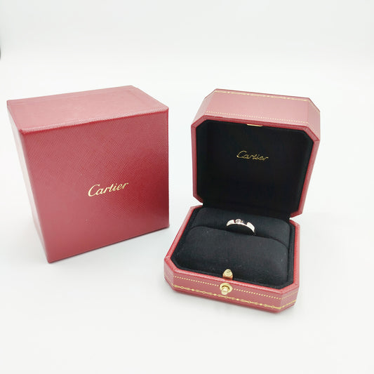 ANELLO CARTIER FEDE LOVE MIS.50 IN ORO BIANCO 750/1000 RG126