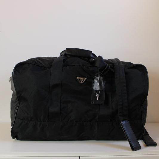BORSA DUFFLE BAG PRADA IN RE-NYLON NERA PB216
