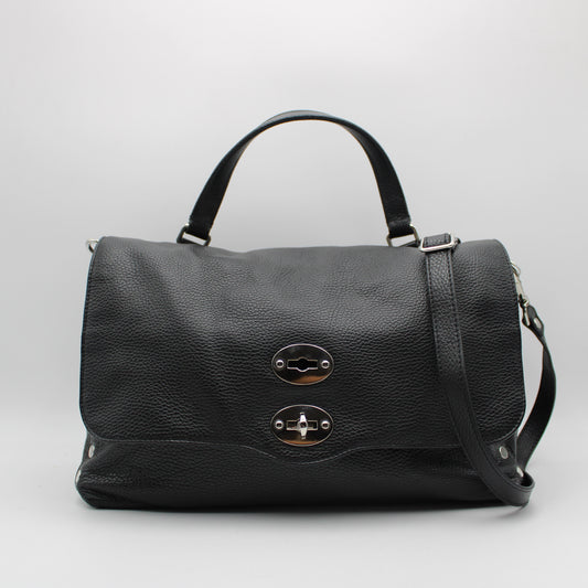 BORSA ZANELLATO POSTINA M IN PELLE MARTELLATA NERA ZB127