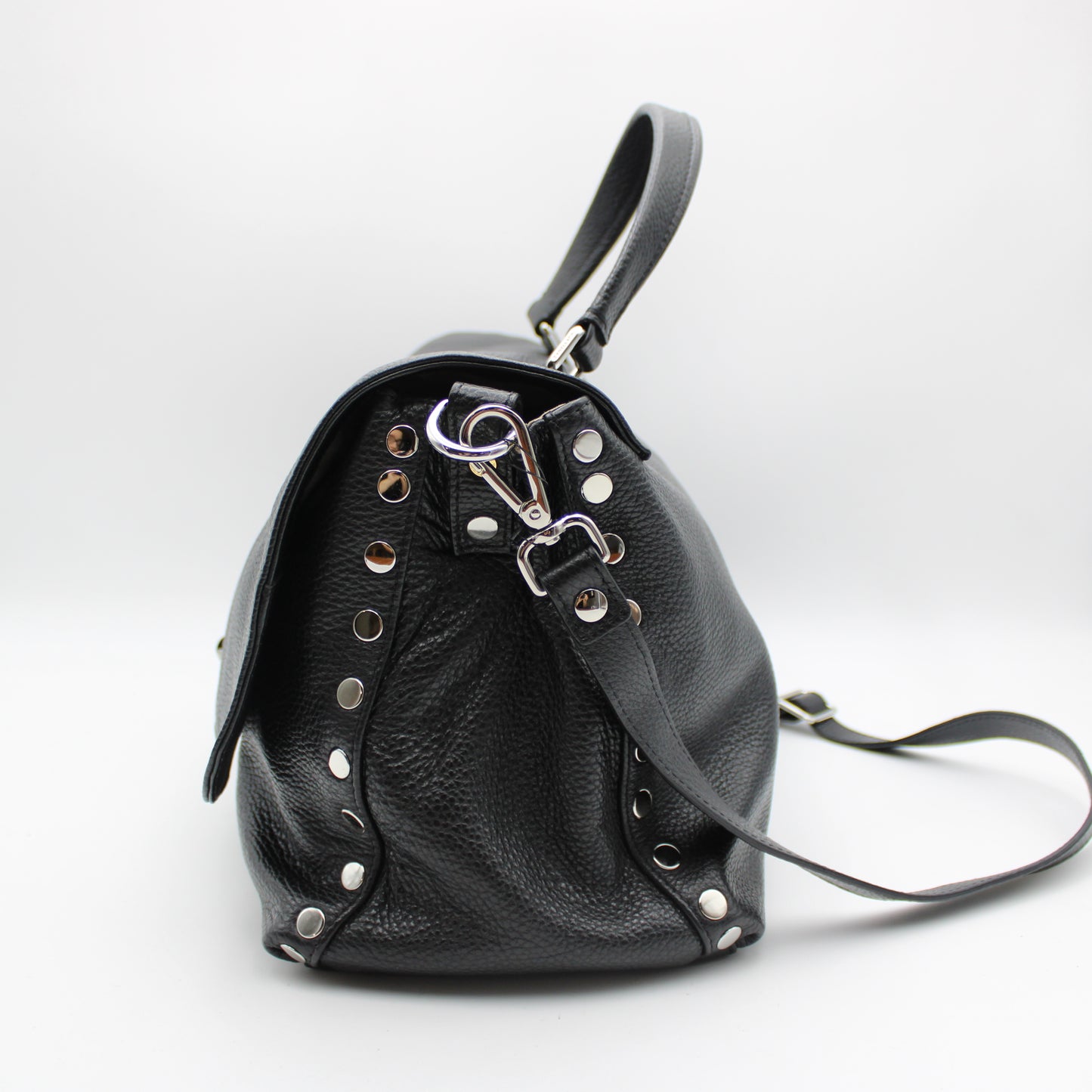 BORSA ZANELLATO POSTINA M IN PELLE MARTELLATA NERA ZB127