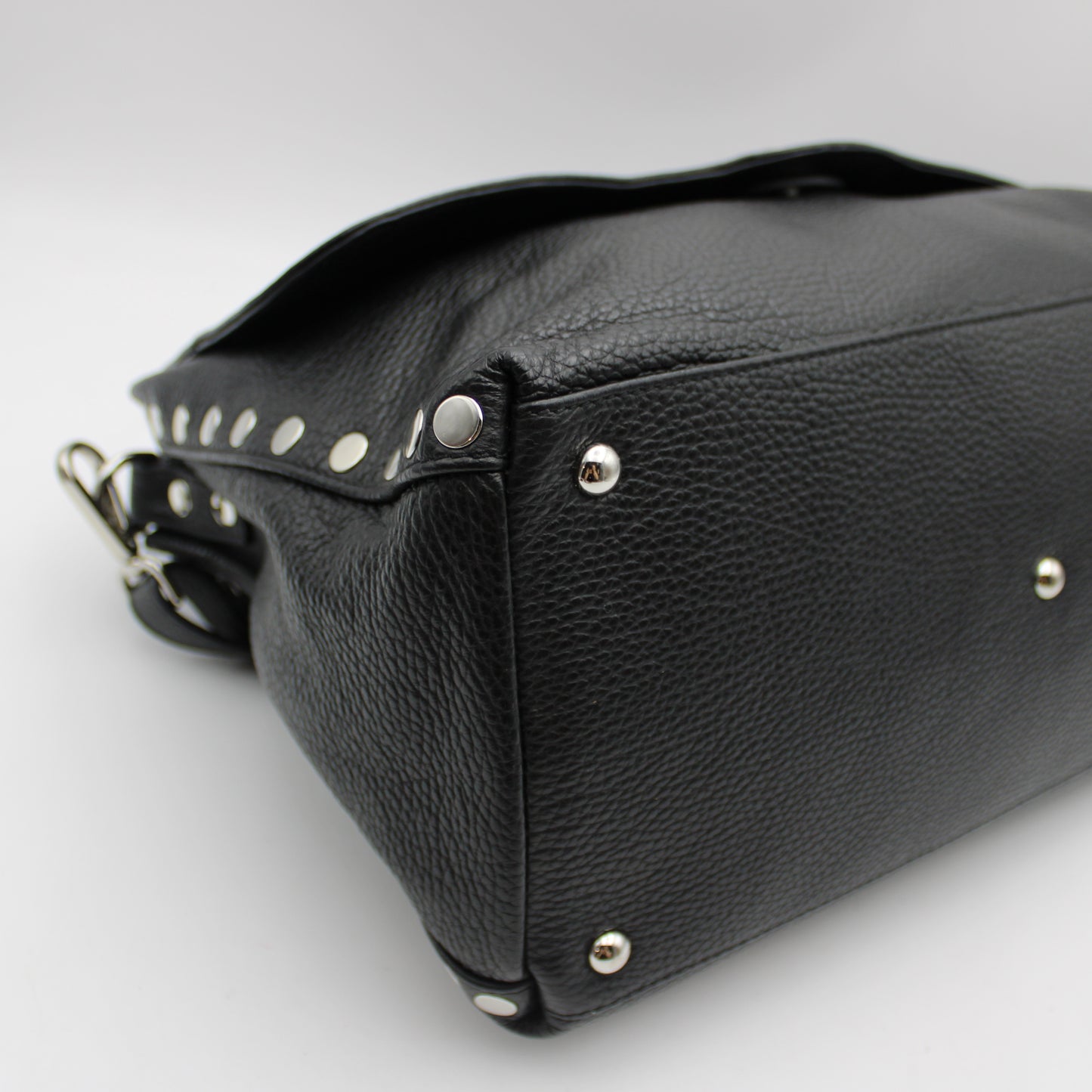 BORSA ZANELLATO POSTINA M IN PELLE MARTELLATA NERA ZB127