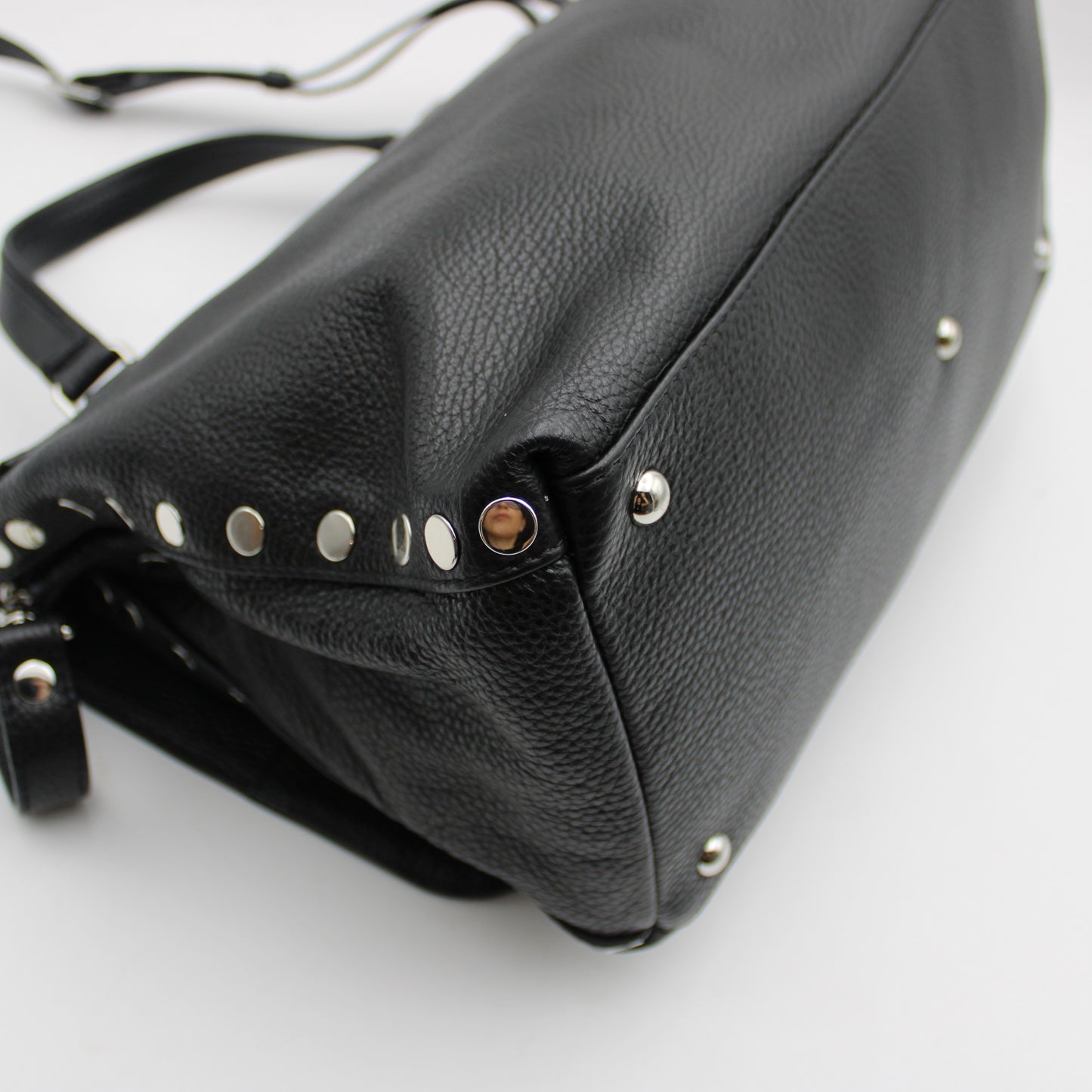 BORSA ZANELLATO POSTINA M IN PELLE MARTELLATA NERA ZB127
