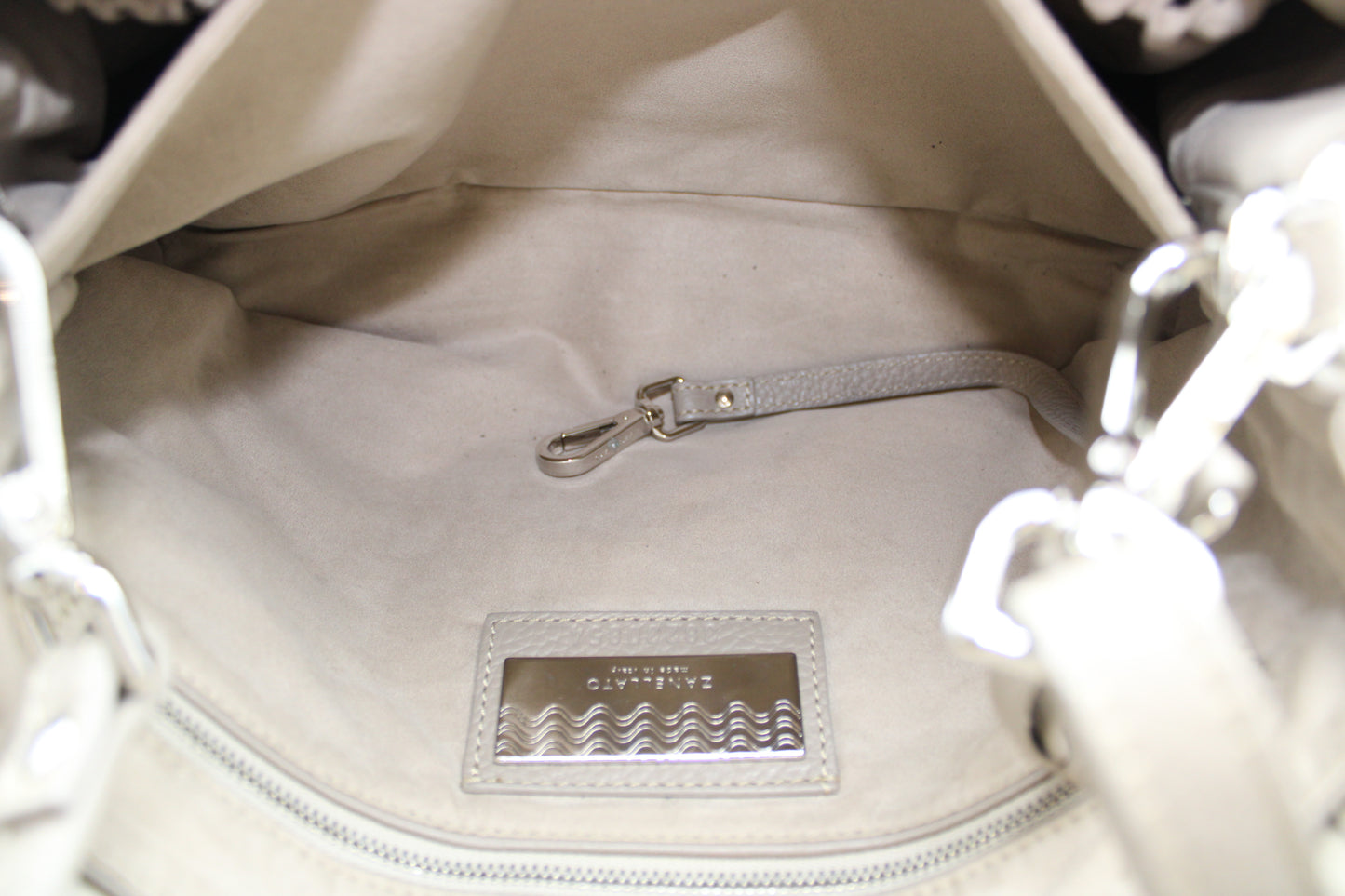 POSTINA ZANELLATO DAILY IN PELLE MARTELLATA GREY CRETA ZB128