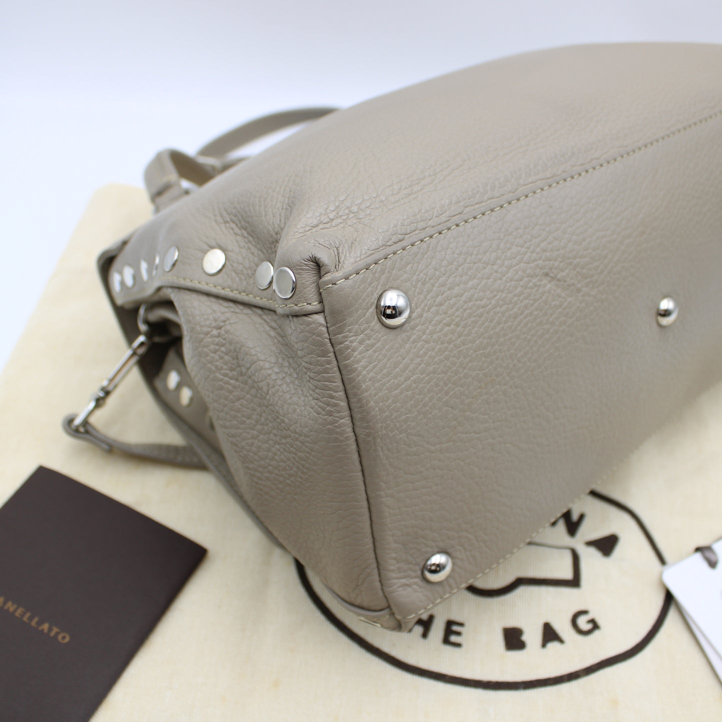 POSTINA ZANELLATO DAILY IN PELLE MARTELLATA GREY CRETA ZB128