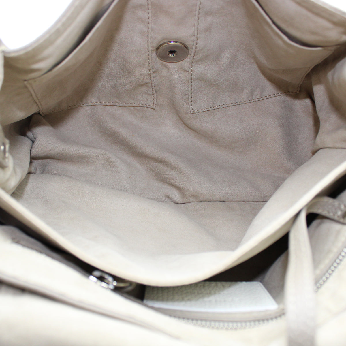 BORSA POSTINA ZANELLATO SMALL IN PELLE MARTELLATA GREY CRETA ZB129