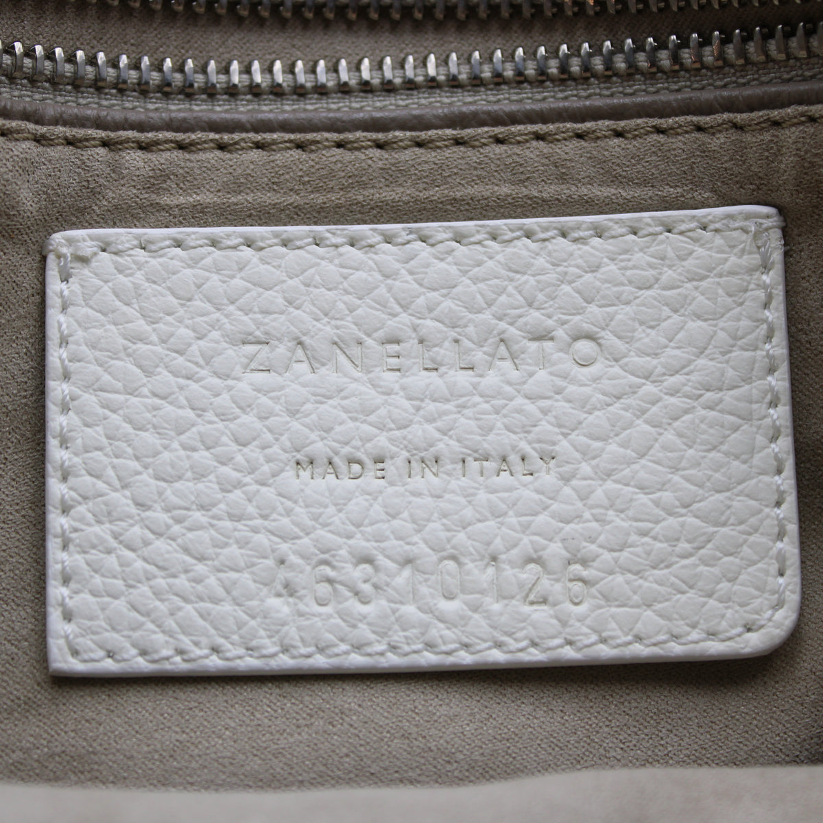 BORSA POSTINA ZANELLATO SMALL IN PELLE MARTELLATA GREY CRETA ZB129