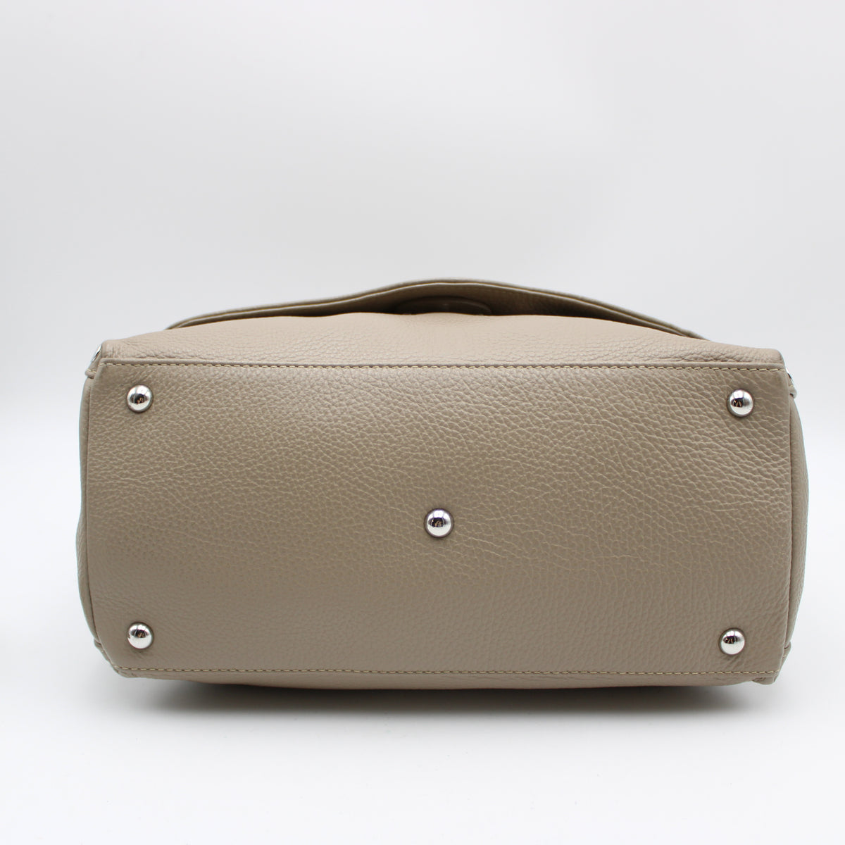 BORSA POSTINA ZANELLATO SMALL IN PELLE MARTELLATA GREY CRETA ZB129