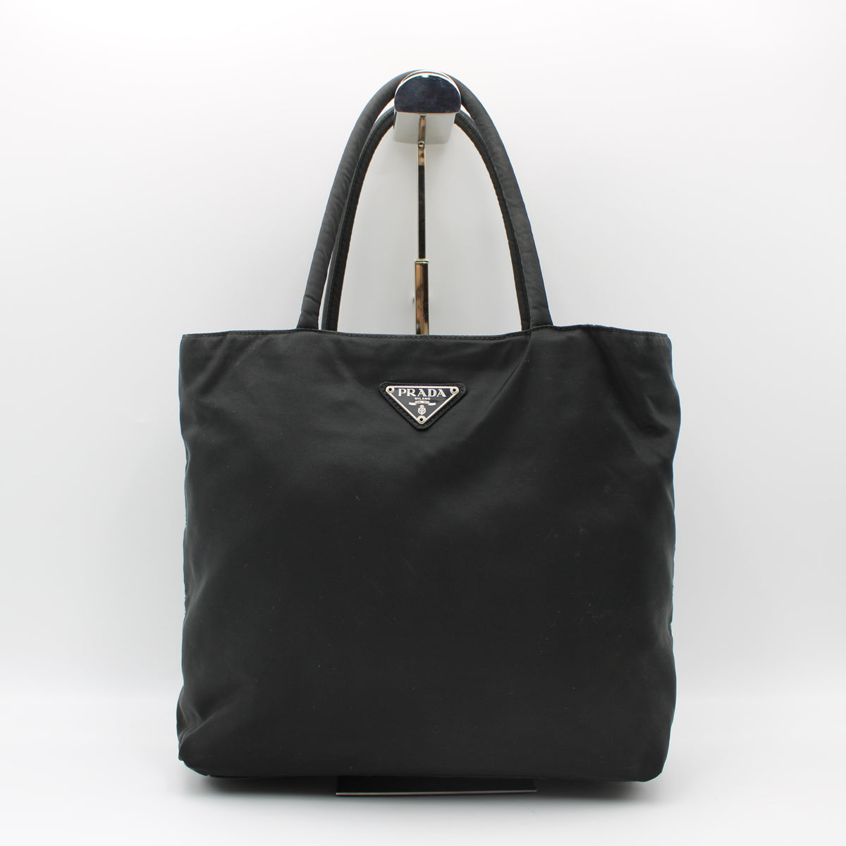 BORSA TOTE PRADA IN TELA VELA NERO PB218