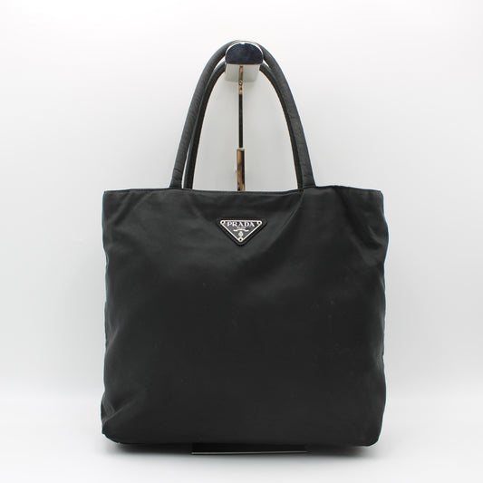 BORSA TOTE PRADA IN TELA VELA NERO PB218