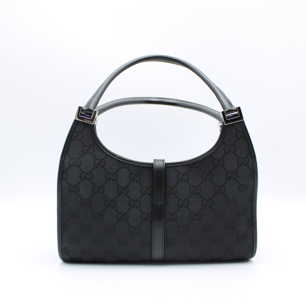 BORSA GUCCI JACKIE BARDOT TELA E PELLE NERA GB263