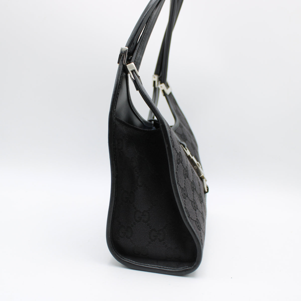 BORSA GUCCI JACKIE BARDOT TELA E PELLE NERA GB263