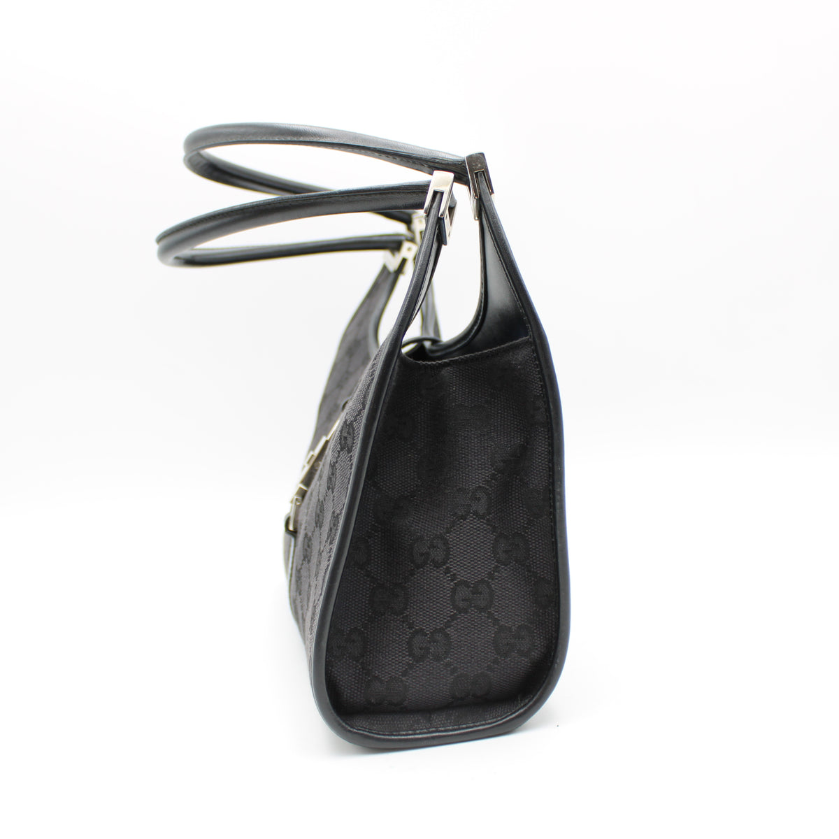 BORSA GUCCI JACKIE BARDOT TELA E PELLE NERA GB263