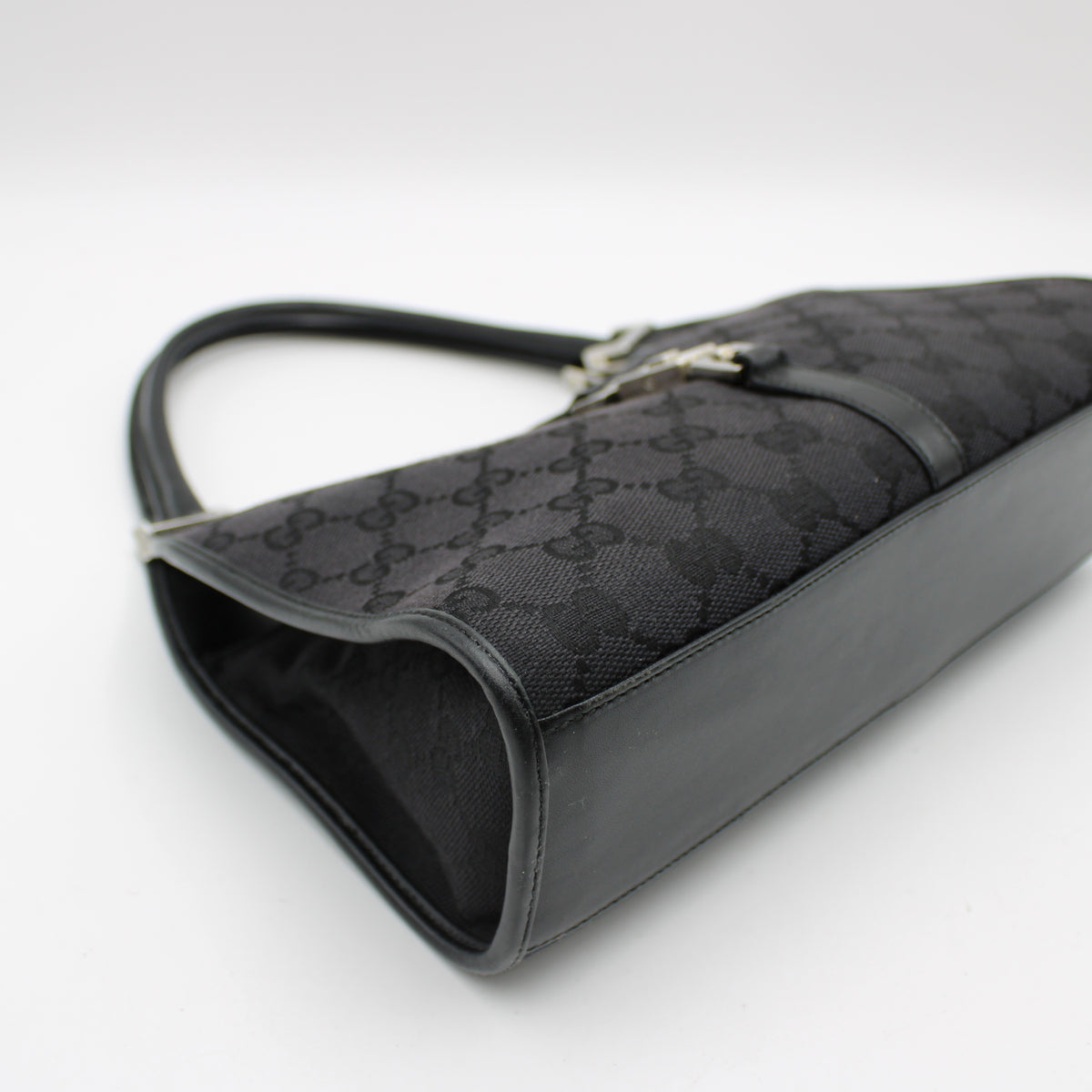 BORSA GUCCI JACKIE BARDOT TELA E PELLE NERA GB263