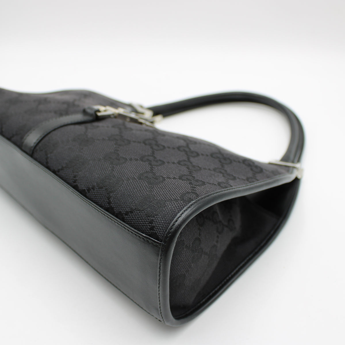 BORSA GUCCI JACKIE BARDOT TELA E PELLE NERA GB263