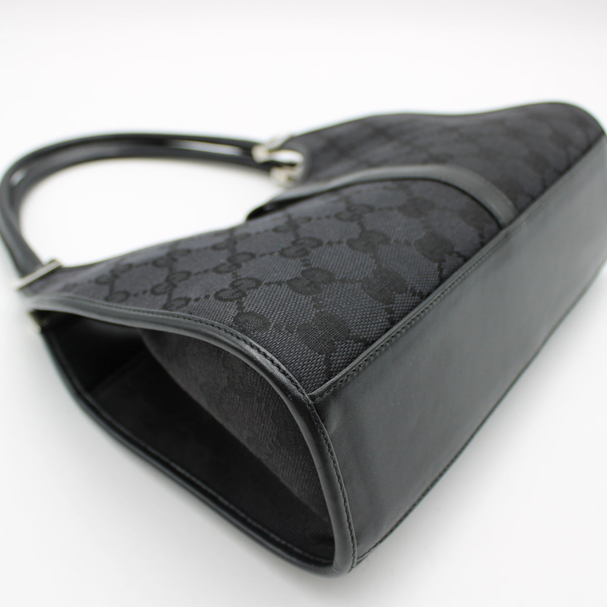 BORSA GUCCI JACKIE BARDOT TELA E PELLE NERA GB263