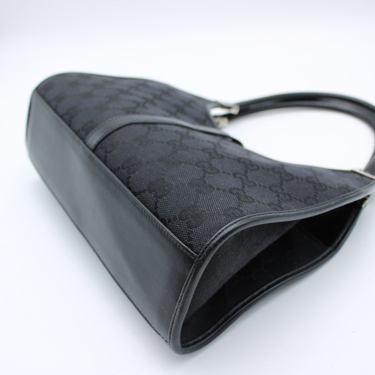 BORSA GUCCI JACKIE BARDOT TELA E PELLE NERA GB263