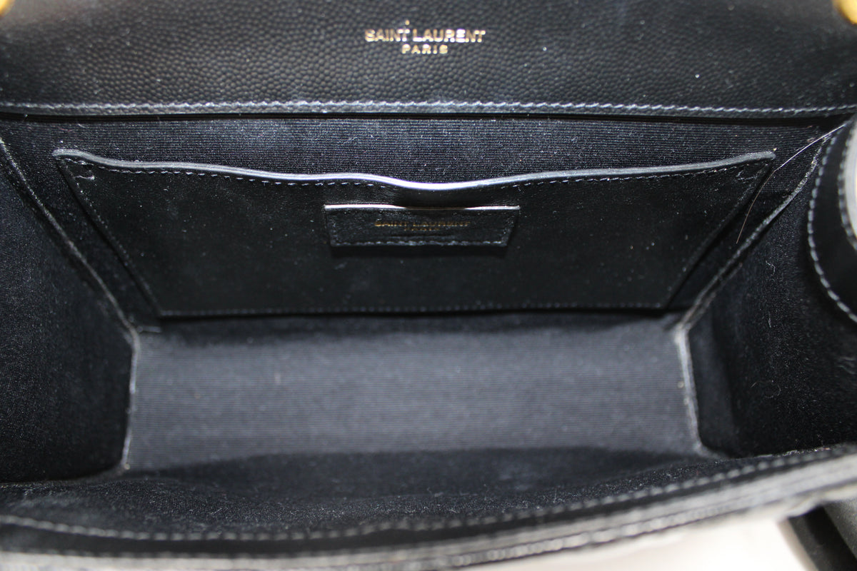 BORSA SAINT LAURENT ENVELOPE MEDIUM IN PELLE CAVIAR NERA YB123