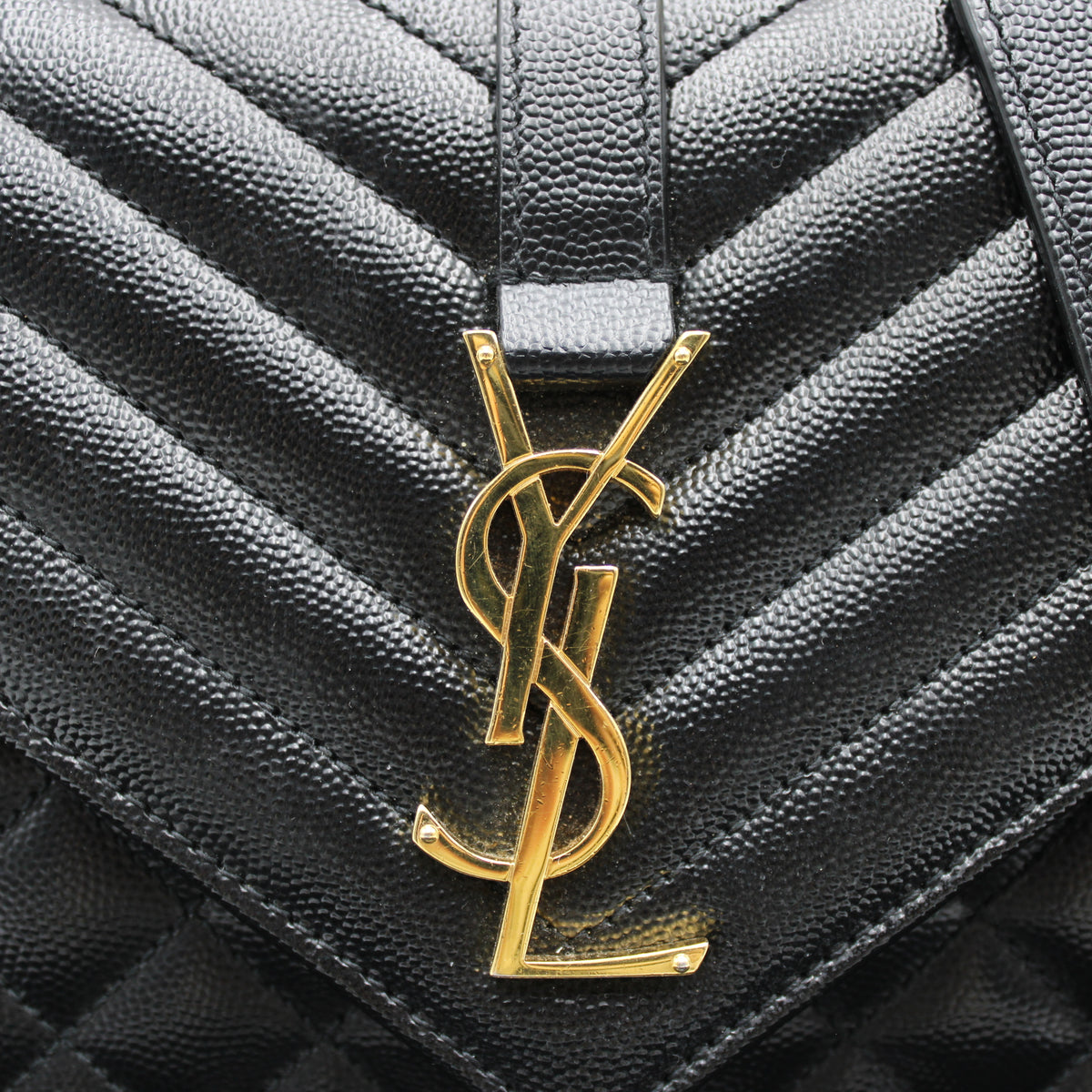 BORSA SAINT LAURENT ENVELOPE MEDIUM IN PELLE CAVIAR NERA YB123