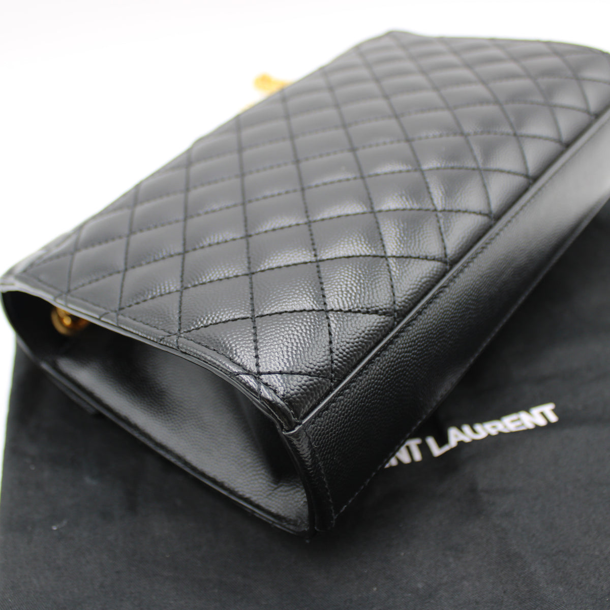 BORSA SAINT LAURENT ENVELOPE MEDIUM IN PELLE CAVIAR NERA YB123