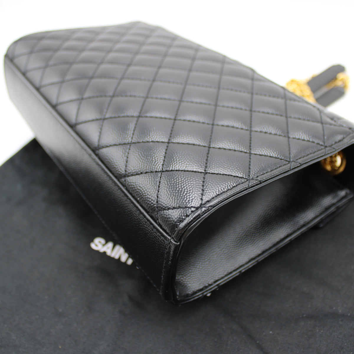 BORSA SAINT LAURENT ENVELOPE MEDIUM IN PELLE CAVIAR NERA YB123