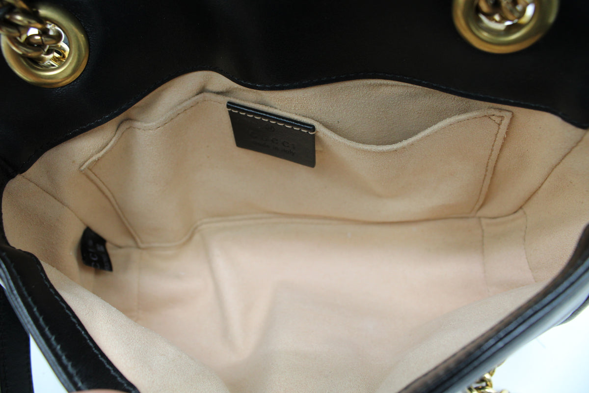 BORSA GUCCI MARMONT SMALL IN PELLE NERA GB264