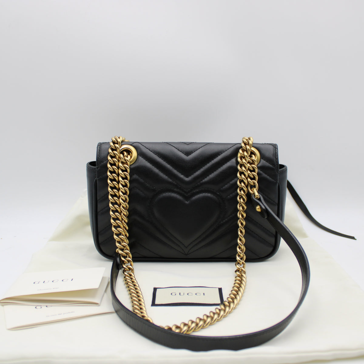 BORSA GUCCI MARMONT SMALL IN PELLE NERA GB264