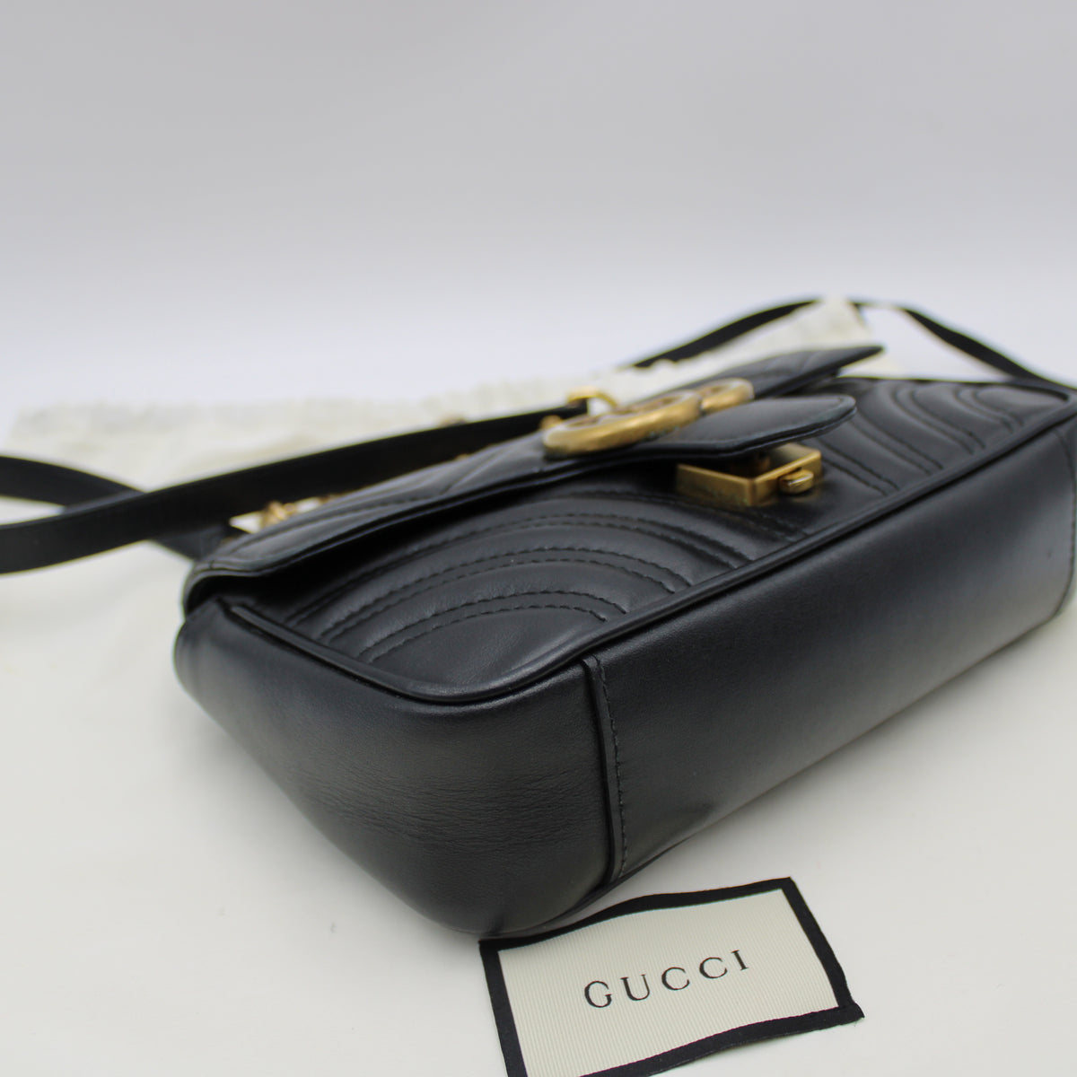 BORSA GUCCI MARMONT SMALL IN PELLE NERA GB264