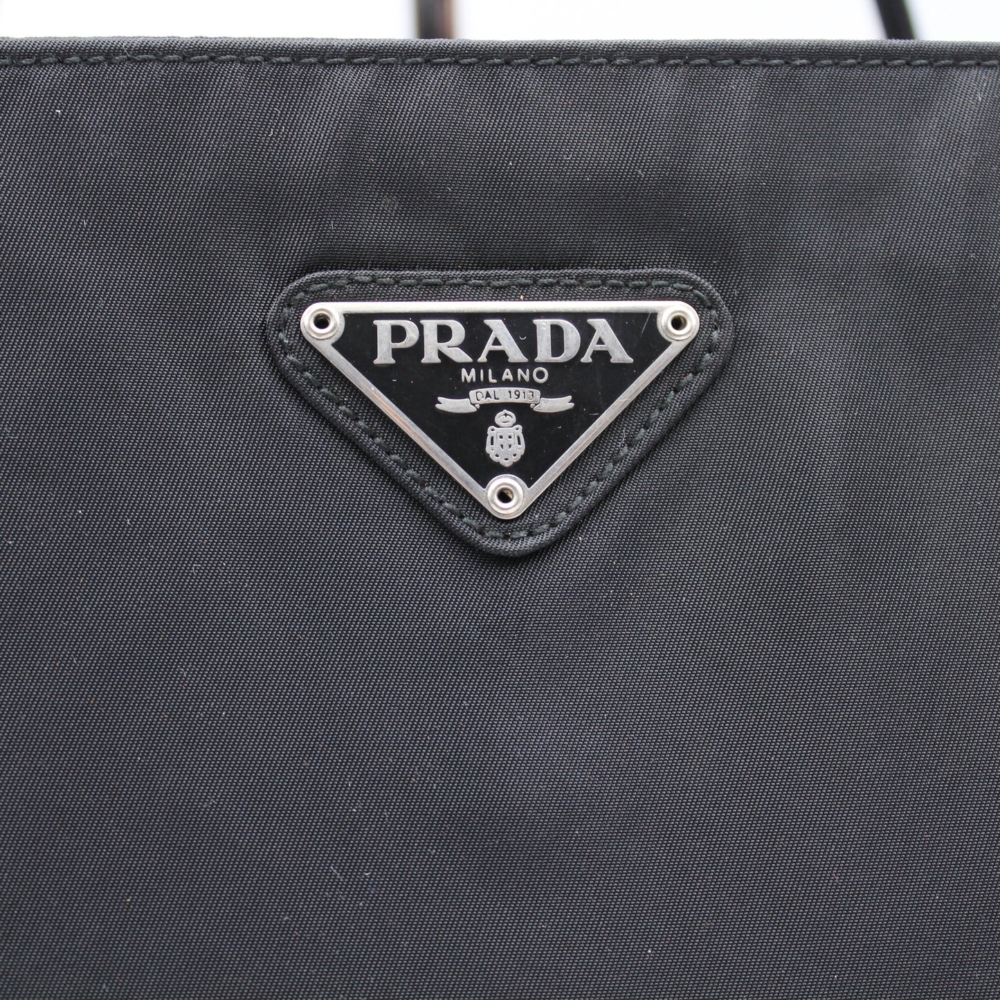 BORSA PRADA TOTE IN TELA VELA NERO PB187