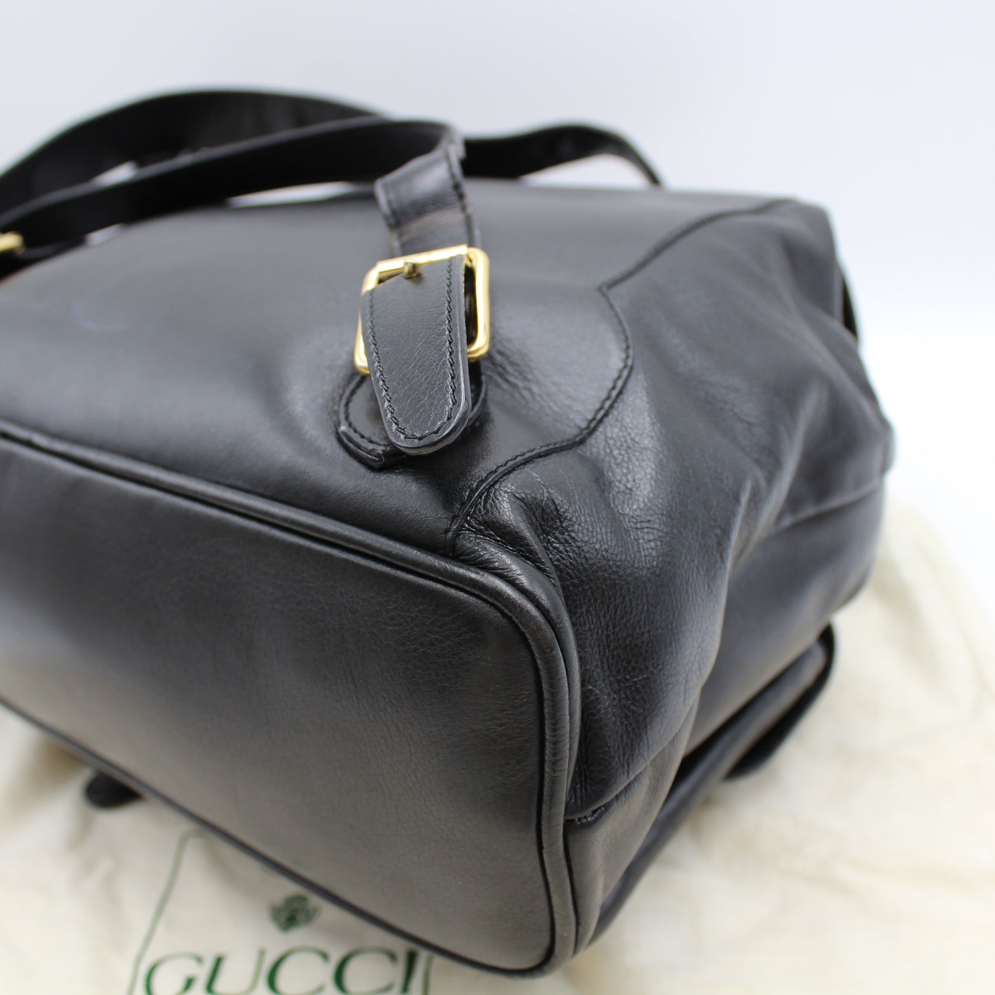 ZAINO GUCCI BAMBOO IN PELLE NERO GB242