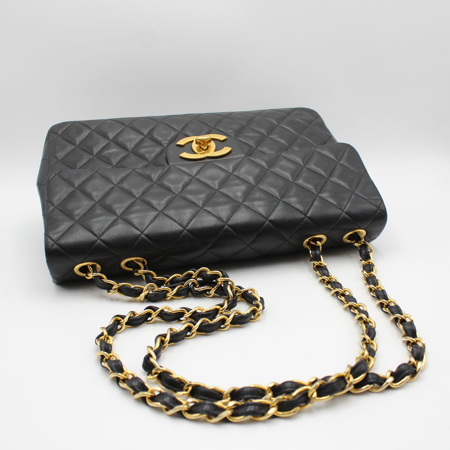 BORSA CHANEL MAXI JUMBO NERA AGNELLO MATELASSE CB256