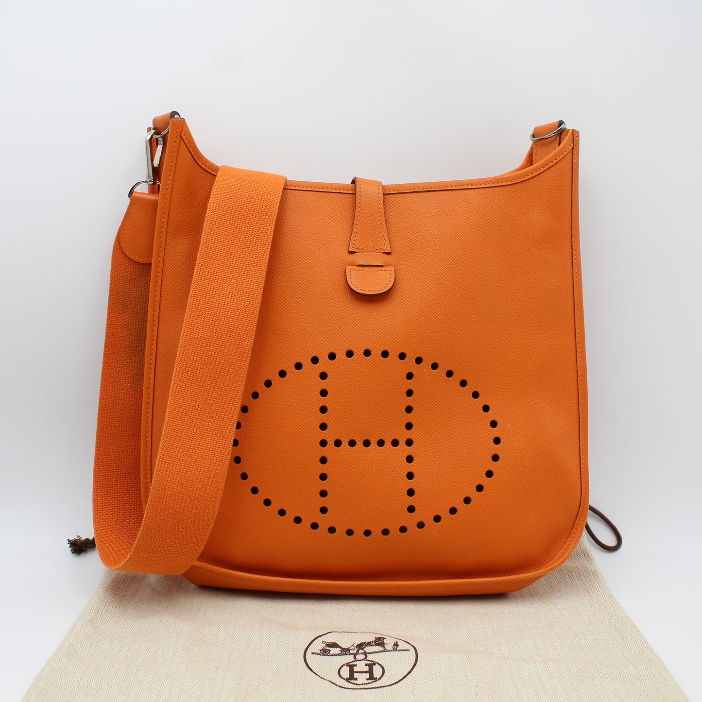 BORSA HERMES EVELYNE EPSOM GM ARANCIONE HB107