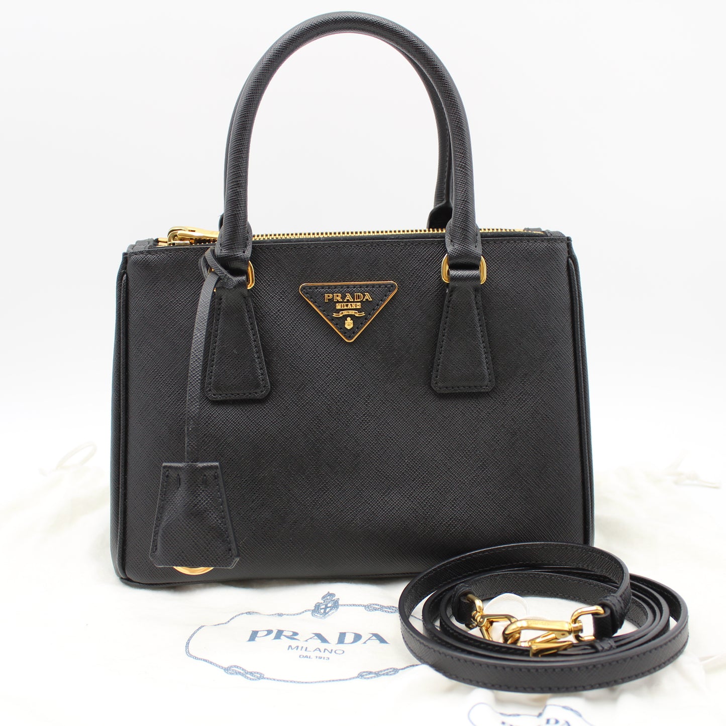 BORSA PRADA GALLERIA SMALL SAFFIANO NERO PB194