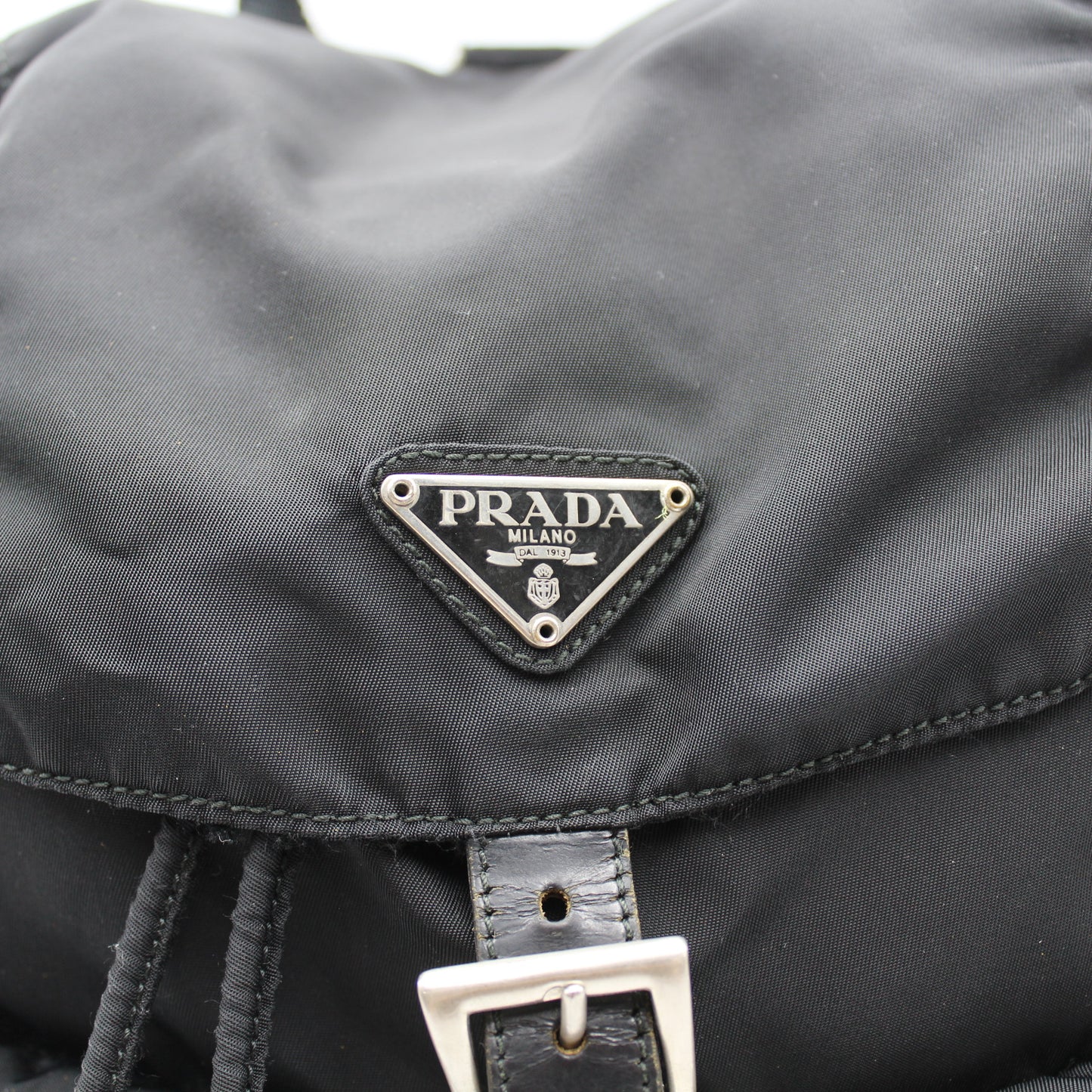 ZAINO PRADA MEDIUM IN TELA VELA NERO PB196