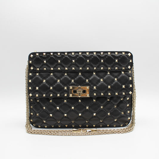 BORSA MEDIA VALENTINO ROCKSTUD SPIKE IN NAPPA