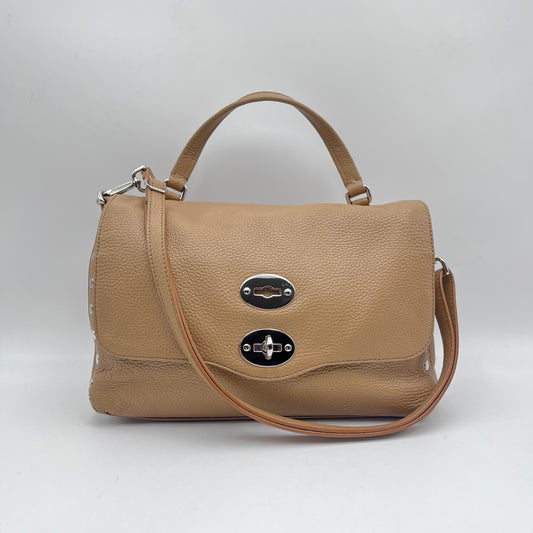 BORSA POSTINA ZANELLATO SMALL IN PELLE MARTELLATA CAPPUCCINO ZB120