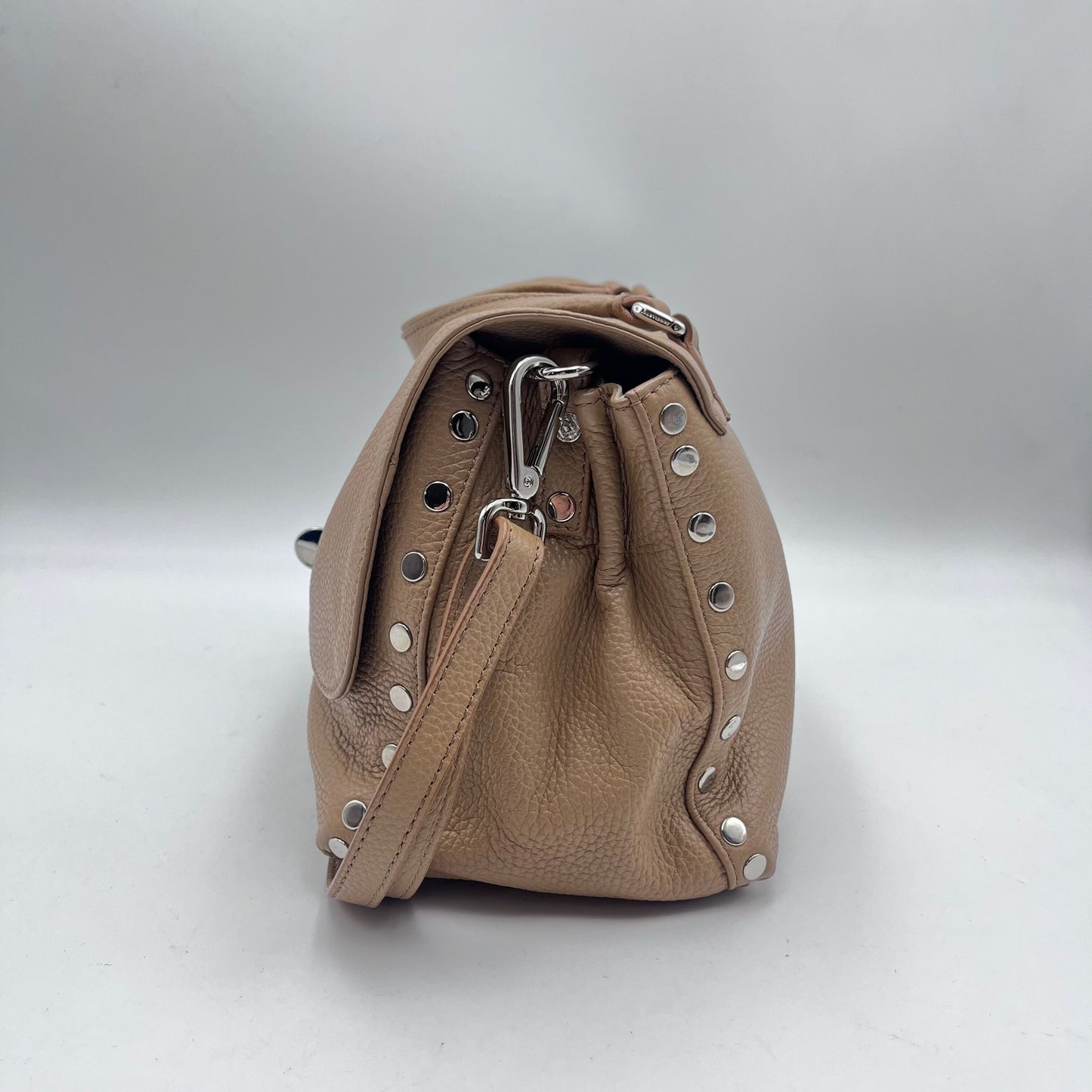 BORSA POSTINA ZANELLATO SMALL IN PELLE MARTELLATA CAPPUCCINO ZB120