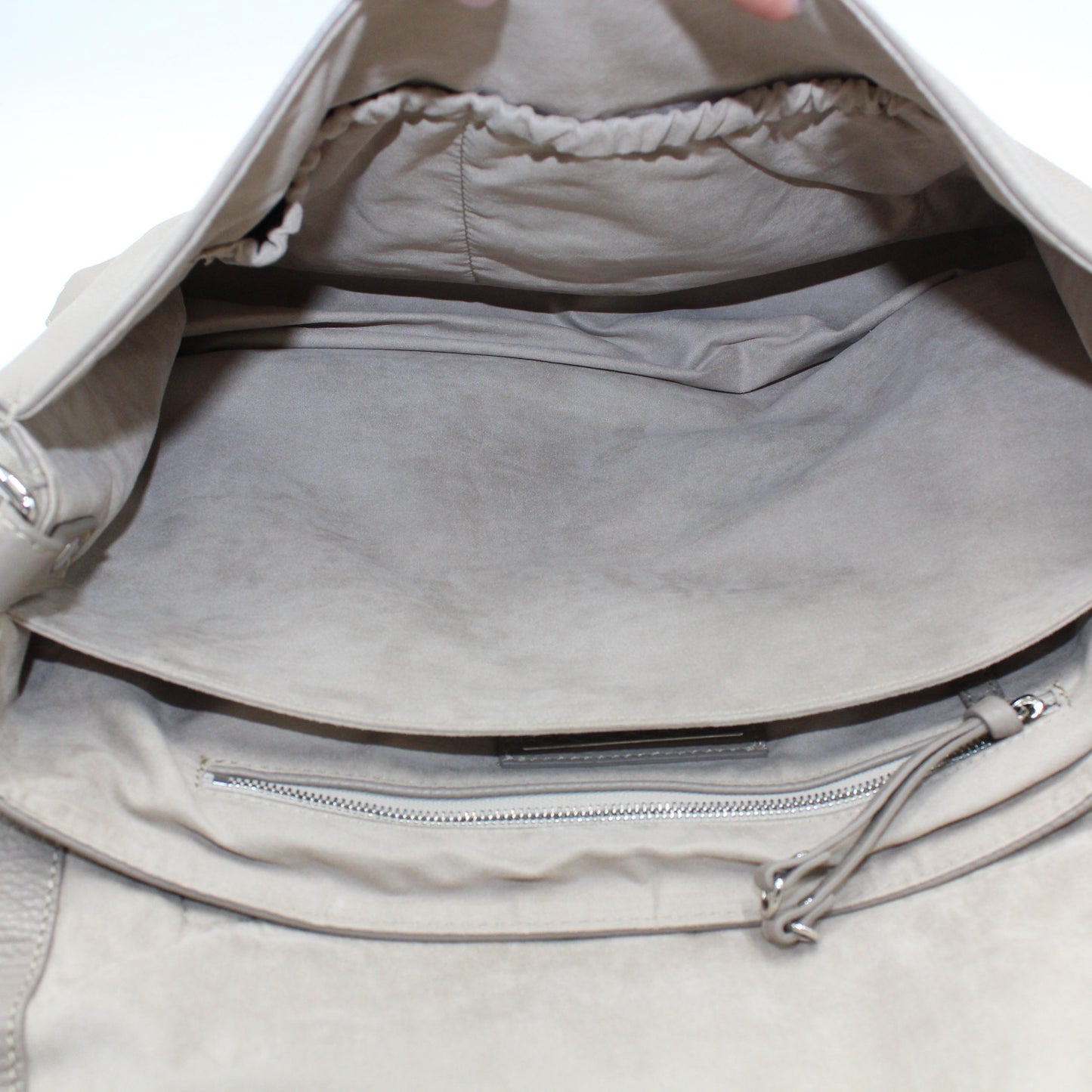 BORSA ZANELLATO POSTINA MEDIUM IN PELLE MARTELLATA GREY CRETA ZB116