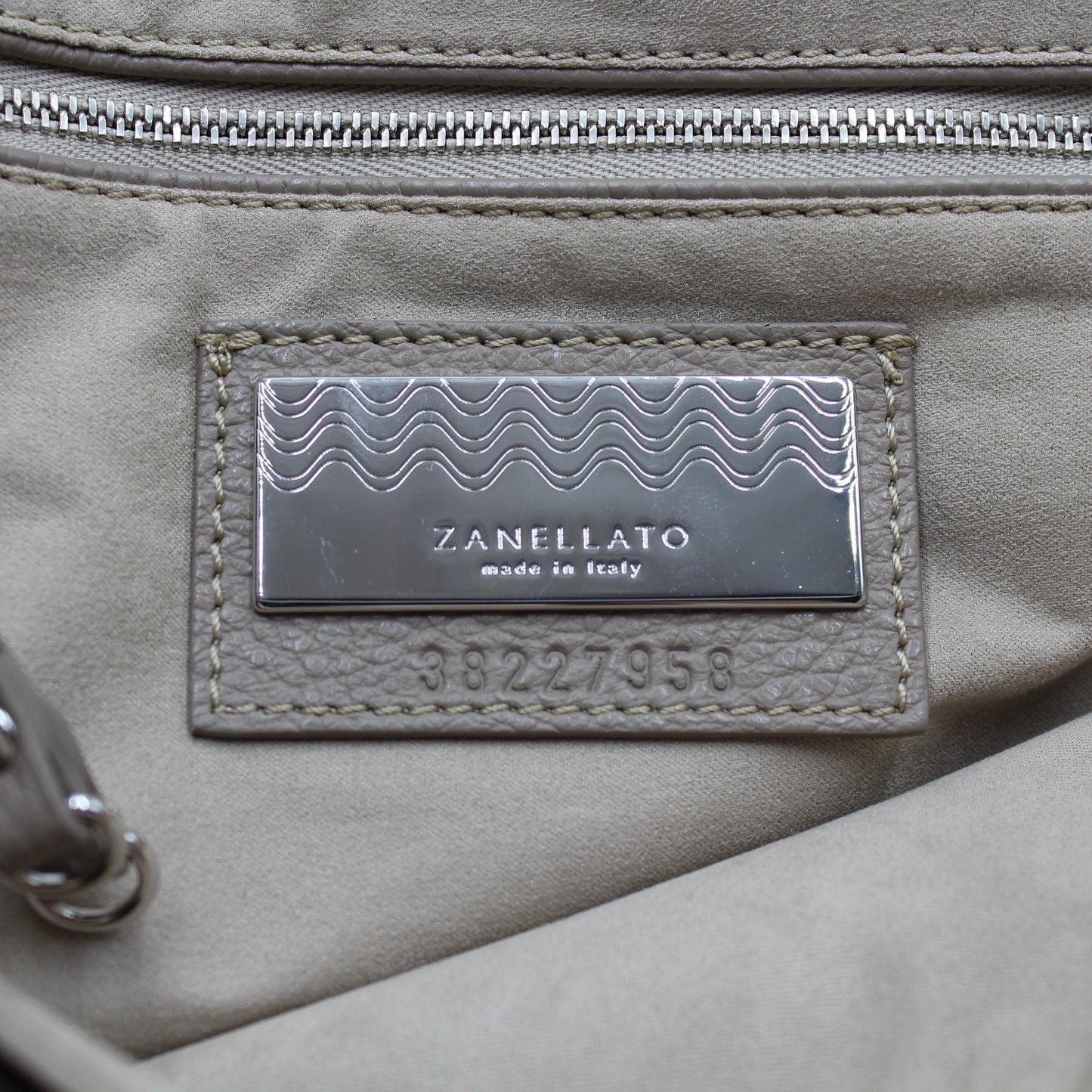 BORSA ZANELLATO POSTINA MEDIUM IN PELLE MARTELLATA GREY CRETA ZB116