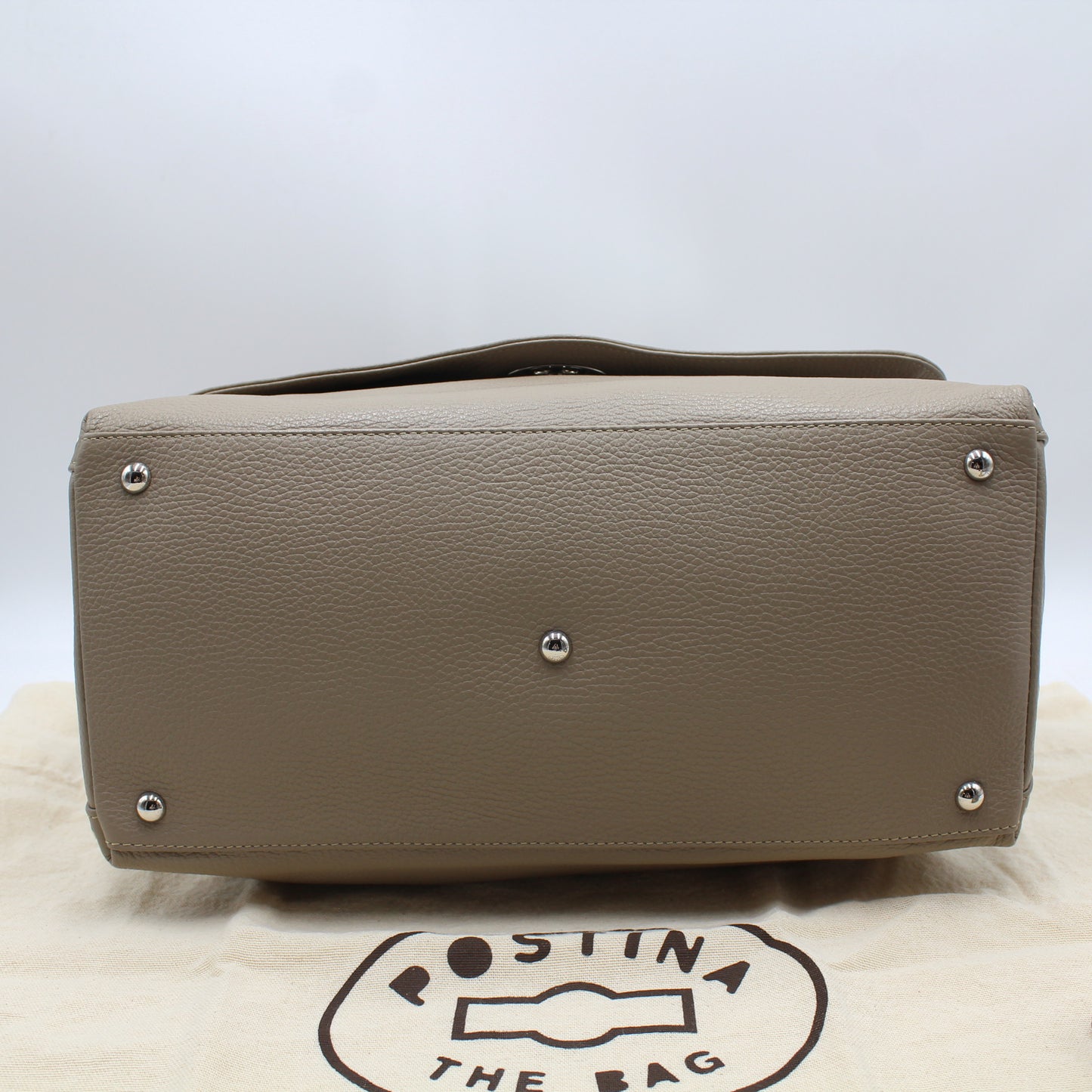 BORSA ZANELLATO POSTINA MEDIUM IN PELLE MARTELLATA GREY CRETA ZB116