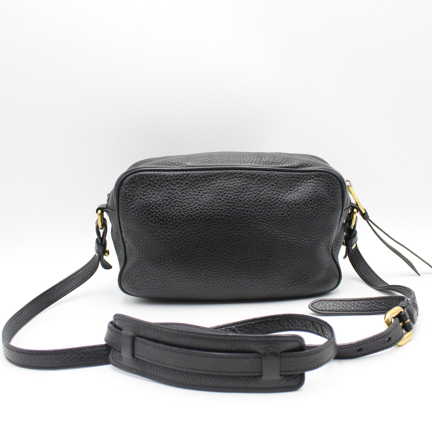 BORSA PRADA CAMERA BAG NERA IN PELLE MARTELLATA PB203