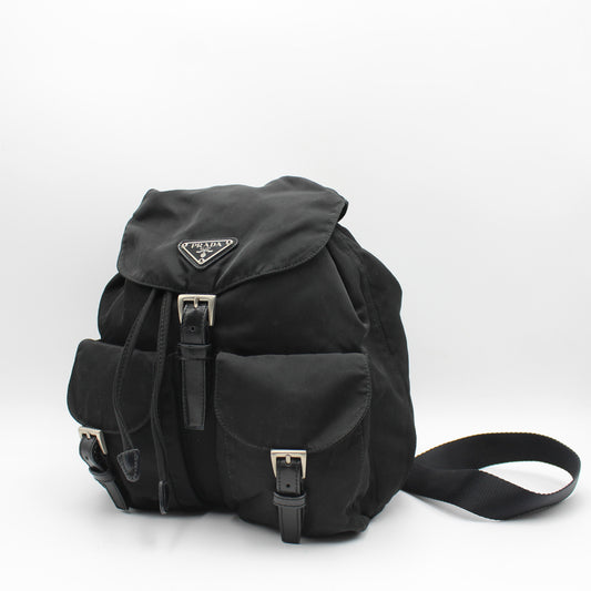ZAINO PRADA IN TELA VELA NERO SMALL PB204