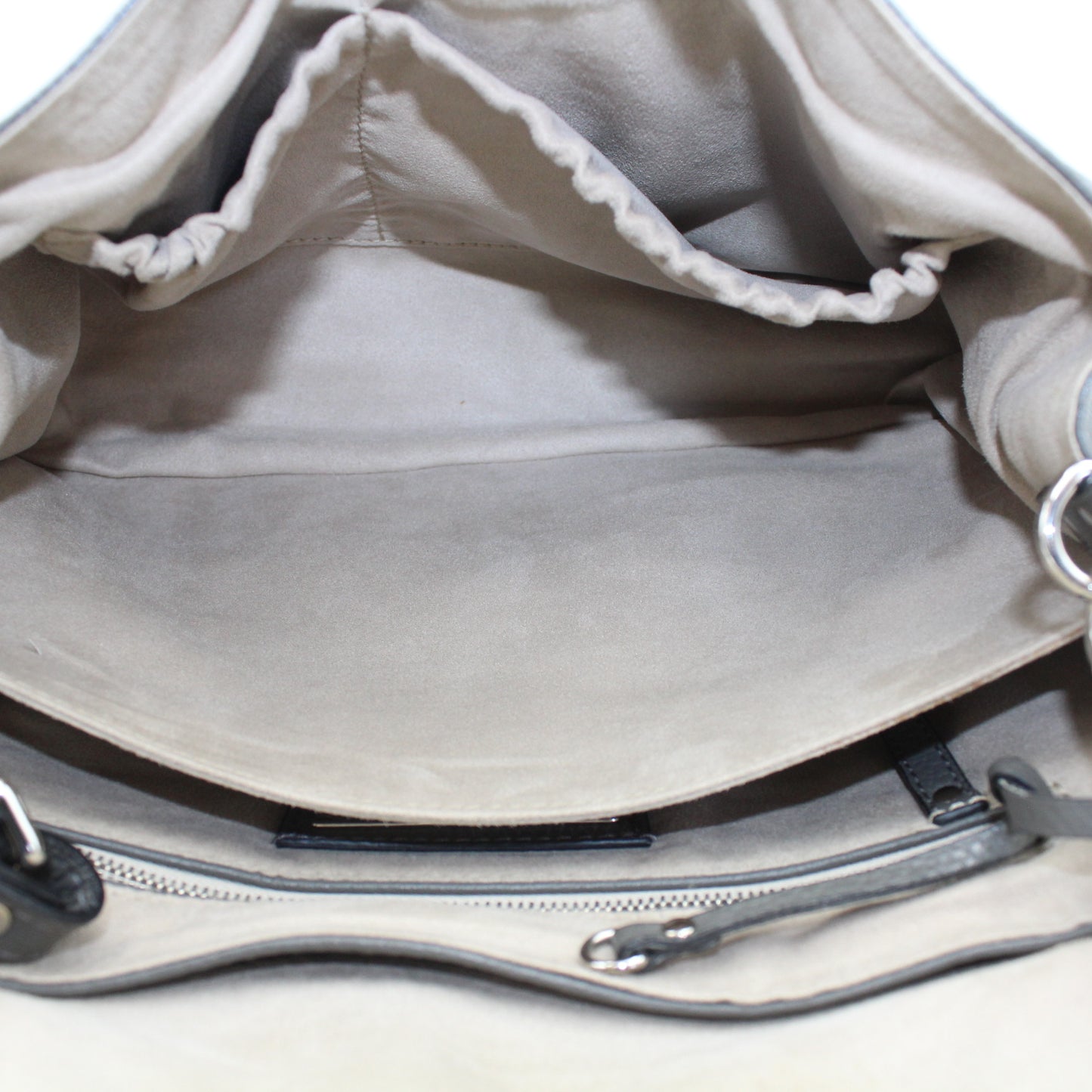 BORSA ZANELLATO POSTINA SMALL IN PELLE MARTELLATA GREY MONTEBIANCO ZB117