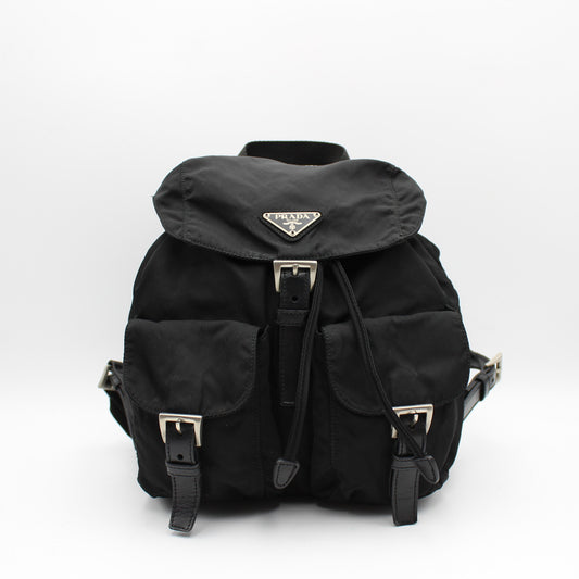 ZAINO PRADA IN TELA VELA NERO SMALL PB207