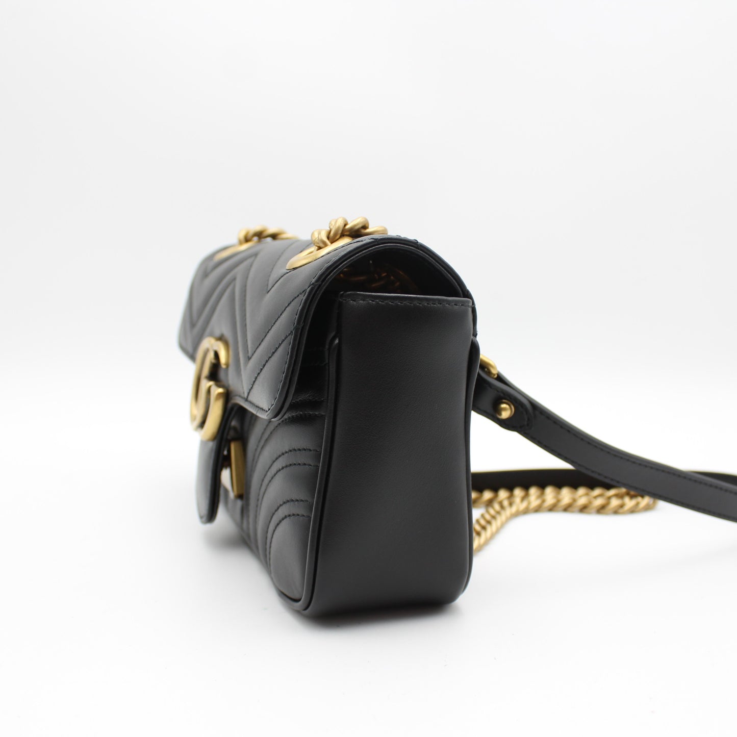 BORSA GUCCI MARMONT MINI NERA IN PELLE MATELASSE GB259