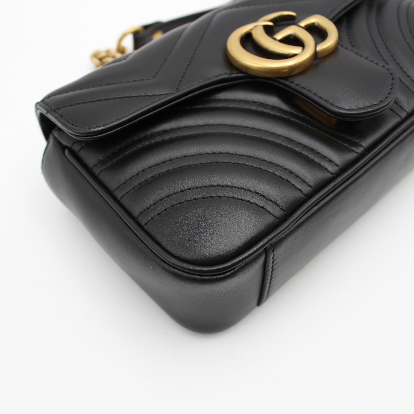 BORSA GUCCI MARMONT MINI NERA IN PELLE MATELASSE GB259