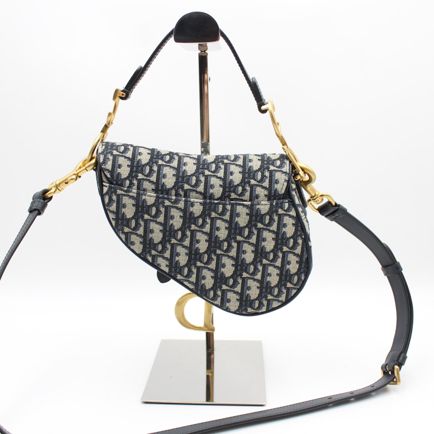 BORSA DIOR SADDLE MINI JACQUARD OBLIQUE BLU DB171