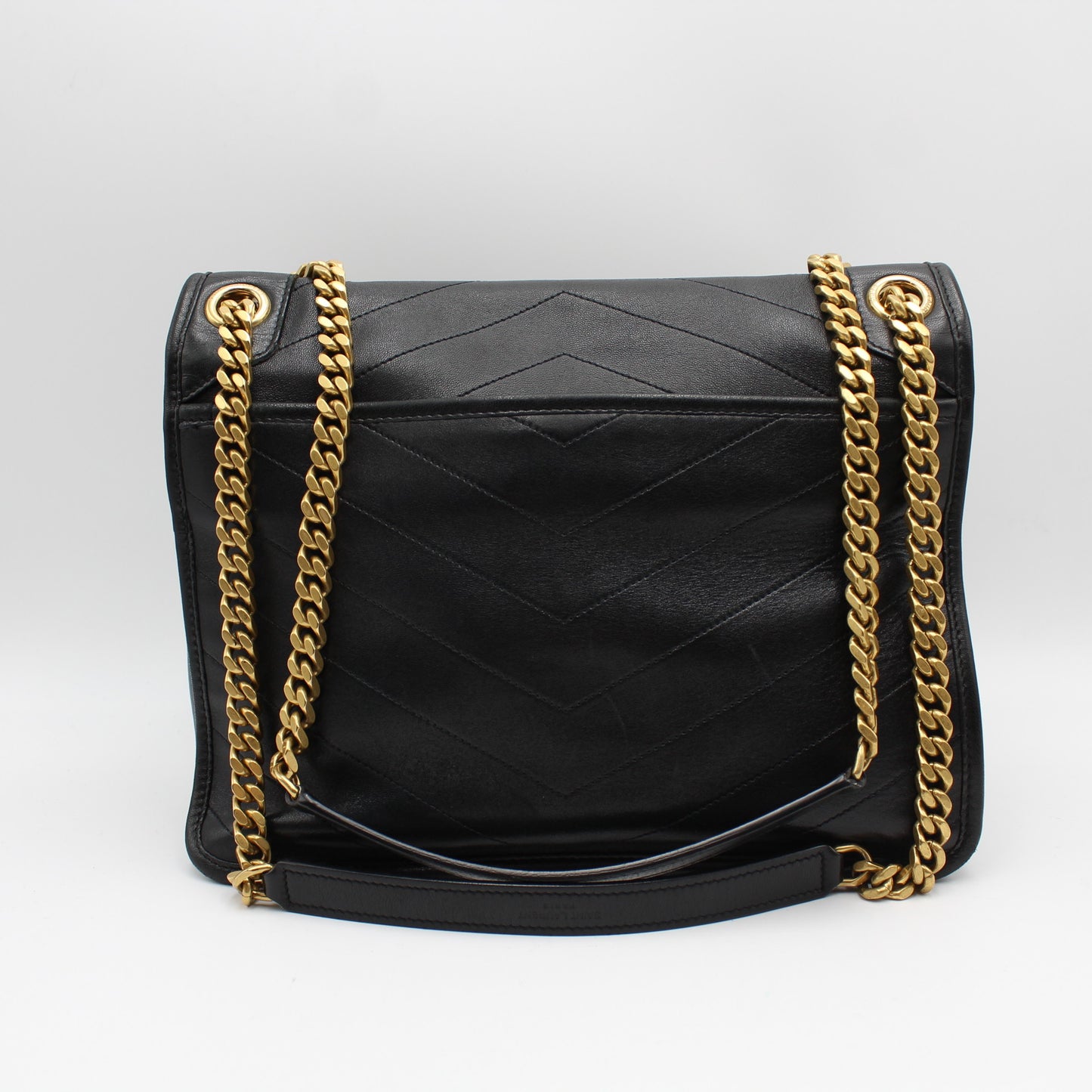 BORSA SAINT LAURENT NIKI MEDIA IN PELLE NERA YB119