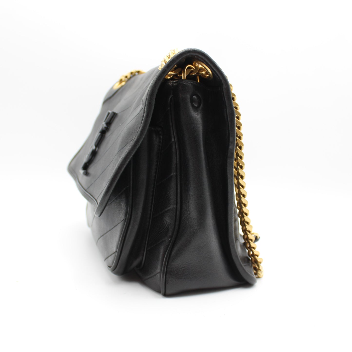 BORSA SAINT LAURENT NIKI MEDIA IN PELLE NERA YB119