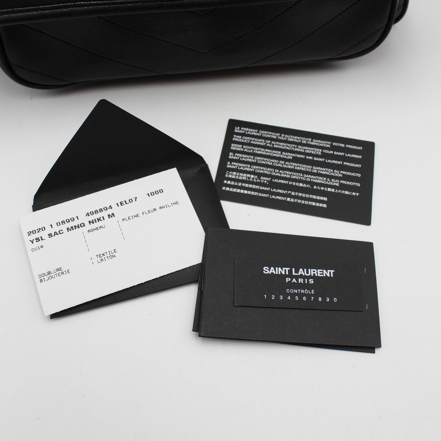 BORSA SAINT LAURENT NIKI MEDIA IN PELLE NERA YB119